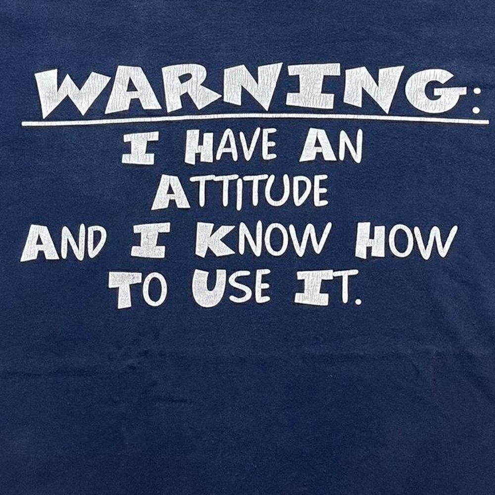 Vintage ironic humor t shirt delta pro tagged men’s XL navy - Picture 4 of 6